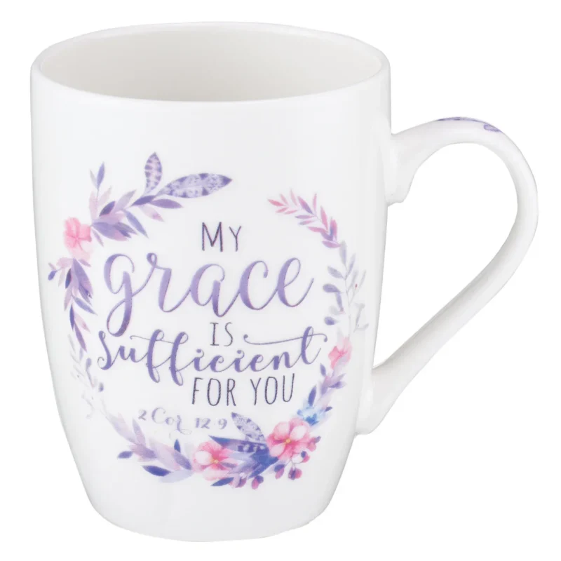 Keramisk krus m/hank : My grace is sufficient