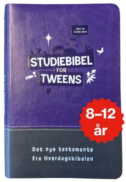 Studiebibel for tweens - lilla/grå kunstskinn